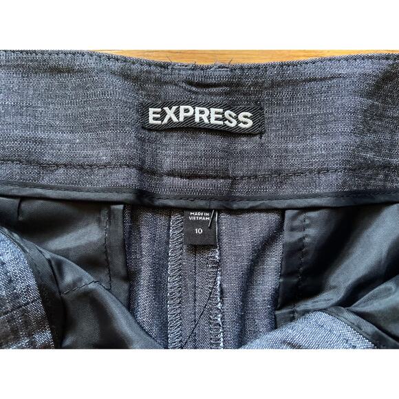 EXPRESS Gray Lightweight Cotton Cuffed Shorts sz 10 (NWT) - Picture 3 of 10